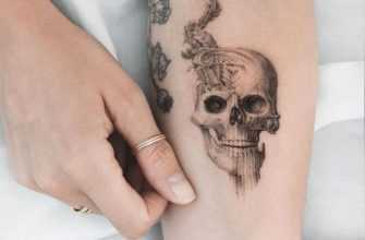 A person holding a tattoo